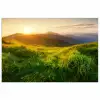 Gras - Heuvels - Zon - Natuur - Landschap poster papier klein -3d