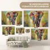 Olifant - Kunst - Schilderij - Dieren - Regenboog plexiglas 5mm klein -sfeer7