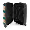 Monstera bladeren in diverse kleuren NBS - Handbagage koffer - Kinderen Unisex middel -binnenkant