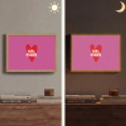 Girl power - Hart - Roze - Rood Light Box met batterij (Wandlamp) middel -sfeer3