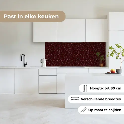 Mozaïek - Tegel - Bordeauxrood keuken achterwand 2 middel 871 -sfeer4_NL