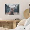 Hert - Winter - Hertenkop - Sneeuw - Gewei PET vilt klein -sfeer3