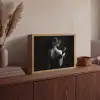 Vrouw - Wijn - Jurk Light Box met batterij (Wandlamp) middel -sfeer2