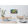 Heuvellandschap - Fantasierijk - Kleurcontrasten Muursticker klein -eettafel
