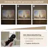 Eiffeltoren - Schilderij - Olieverf - Parijs Light Box met batterij (Wandlamp) middel -USP_dimbaarNL