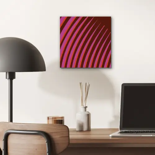 Lijnen - Rood - Beweging aluminium wit klein -sfeer5