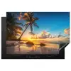 Zee - Strand - Zonsondergnag Inductie beschermer vinyl 3mm klein -3d