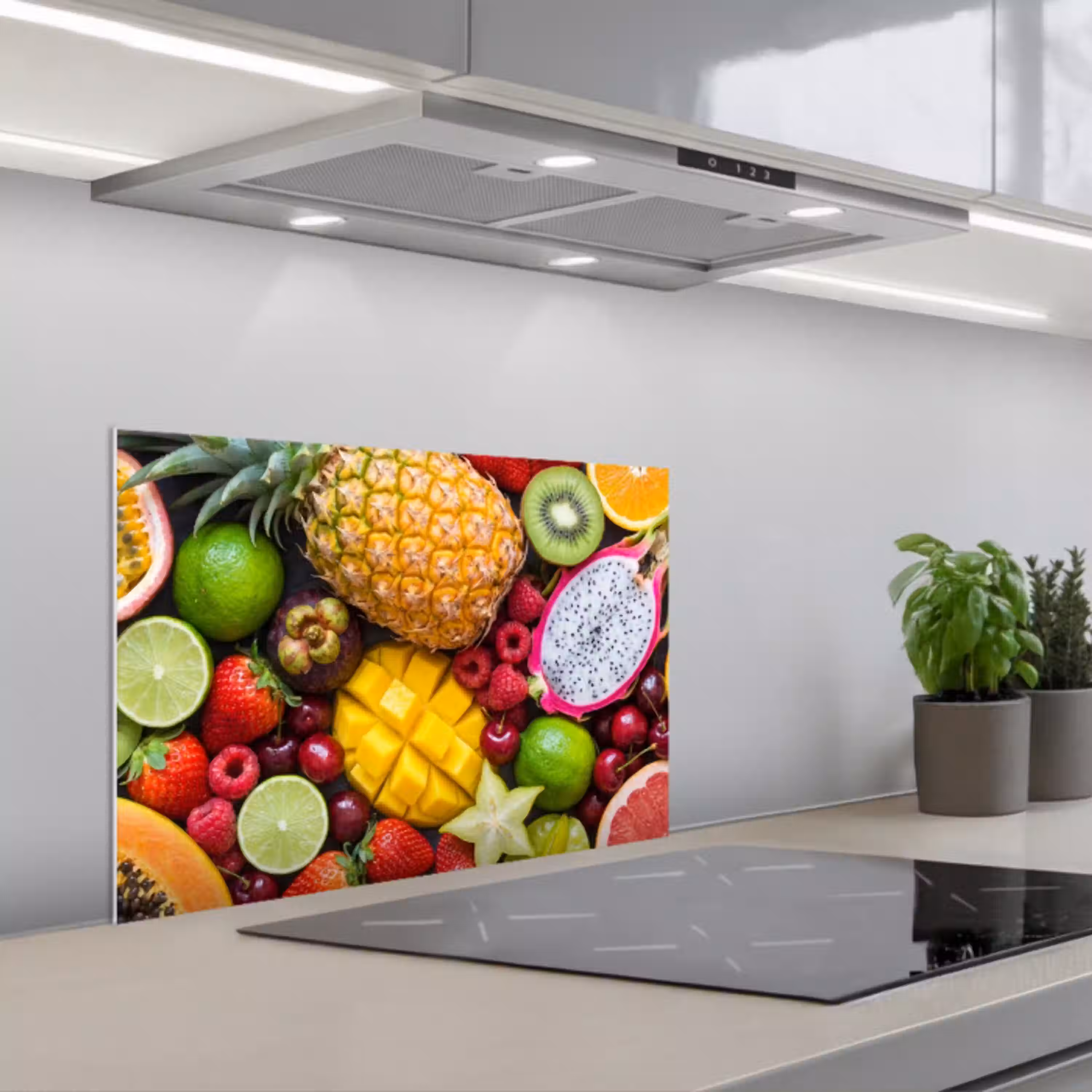 Fruit - Assortiment - Vers - Gezond - Kleurrijk keuken achterwand spatscherm klein -3d_schuin