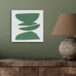 Abstract - Groen - Vormen - Modern aluminium wit klein -sfeer2