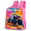 Monstertruck - Abstract - Verfspatten - Kleurrijk Kinderrugzak - Roze middel -schuin