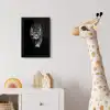 Dieren - Zwart - Luipaard - Wit - Wild fotolijst zwart zonder passe partout klein -usfeer4_kinderkamer