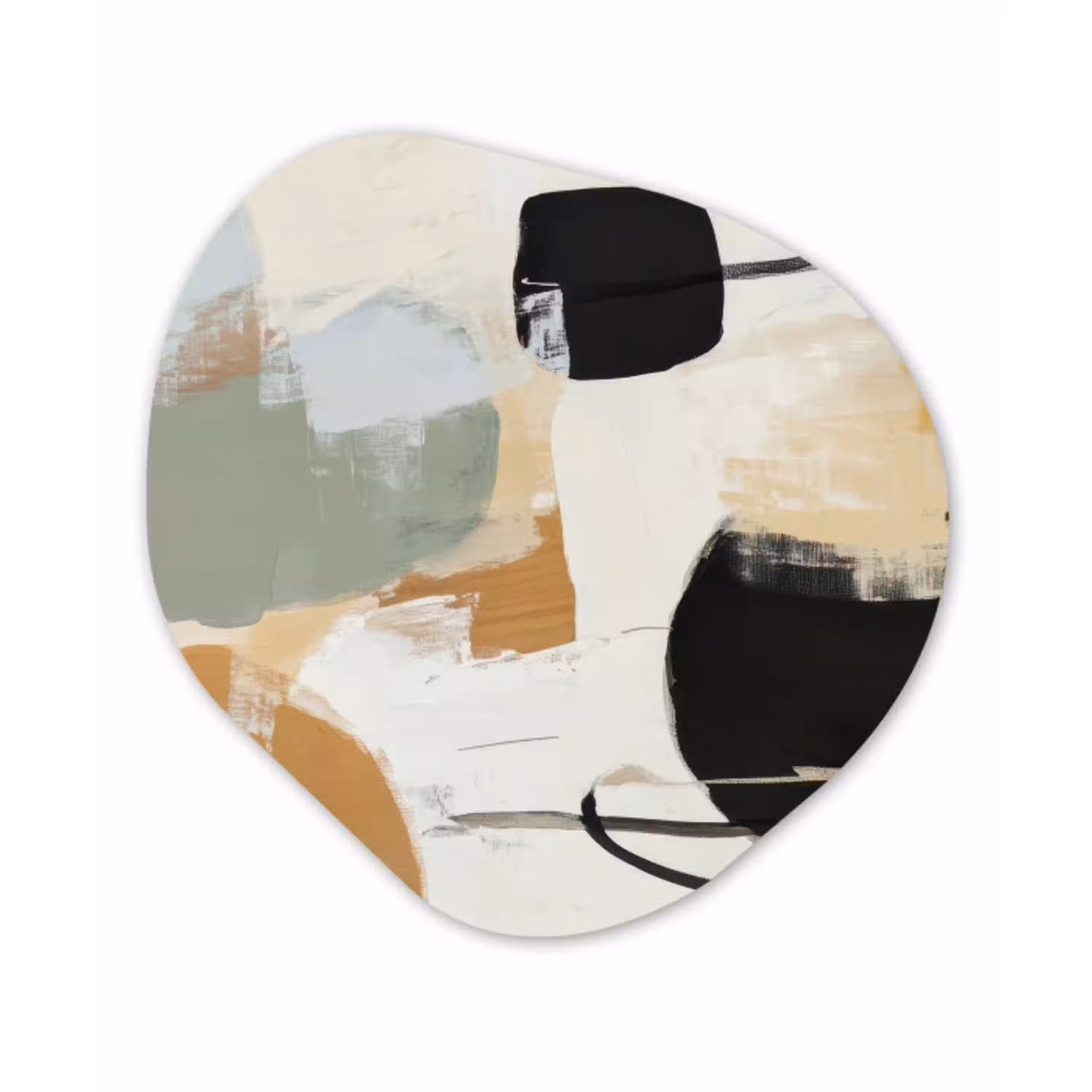 Paint - Abstract - Kleuren Wandcirkel Organisch Plexiglas middel -3d