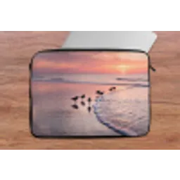 Meeuwen - Strand - Zee - Roze laptophoes neopreen klein -tafel