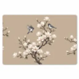 Oosters - Vogels - Beige Placemat vinyl groot -zzsfeer1_Kitchenyeah-website