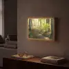 Bos - Bomen - Pad - Zon - Planten - Bladeren - Natuur Light Box met batterij (Wandlamp) middel -sfeer1
