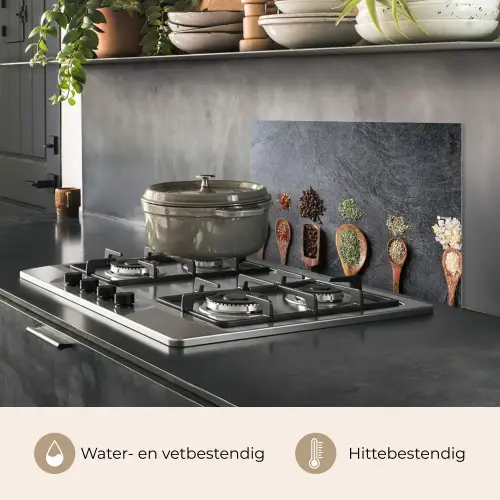 Pollepel - Kruiden - Specerijen - Industrieel keuken achterwand spatscherm klein -usp_NL