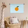 Fruit - Sinaasappel - Oranje Wandkleed katoen klein -wsfeer5_kind