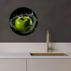 Appel - Groen - Fruit - Water - Zwart KitchenYeah - Keuken - Wandcirkel Forex klein -sfeer1