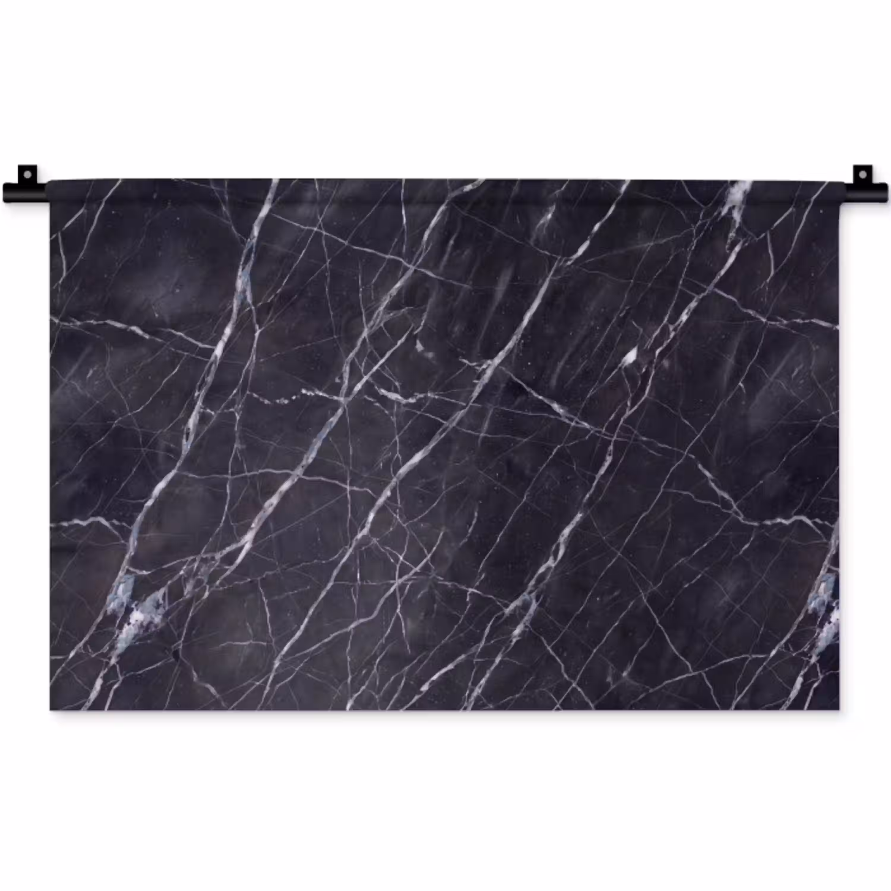 Marmer - Patroon - Modern - Zwart - Wit Wandkleed katoen klein -zz3d