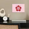 Bloem - Roze - Hartjes poster papier klein -sfeer1