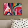 Vormen - Bochten - Kleurrijk - Abstract canvas 2cm klein -sfeer3