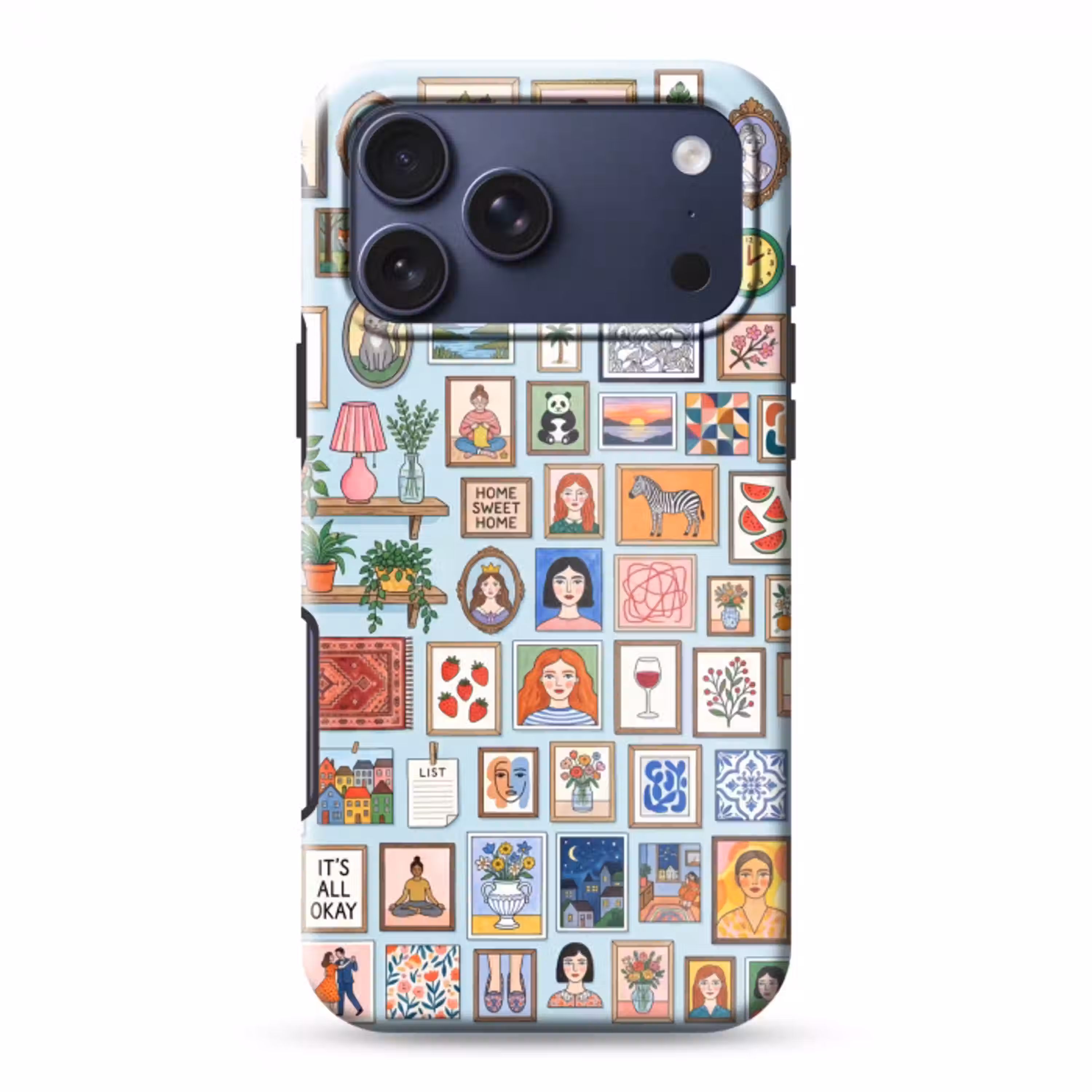 Wanddecoratie - Collectie - Huis - Illustratief - Kleurrijk Toughcase MagSafe Apple iPhone 17 Pro Max klein -3d