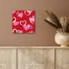 Patroon - Hartjes - Roze - Valentijn aluminium wit klein -sfeer4