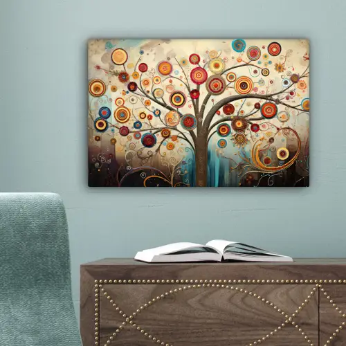 Boom - Tree of life - Kleur canvas 2cm klein -sfeer4