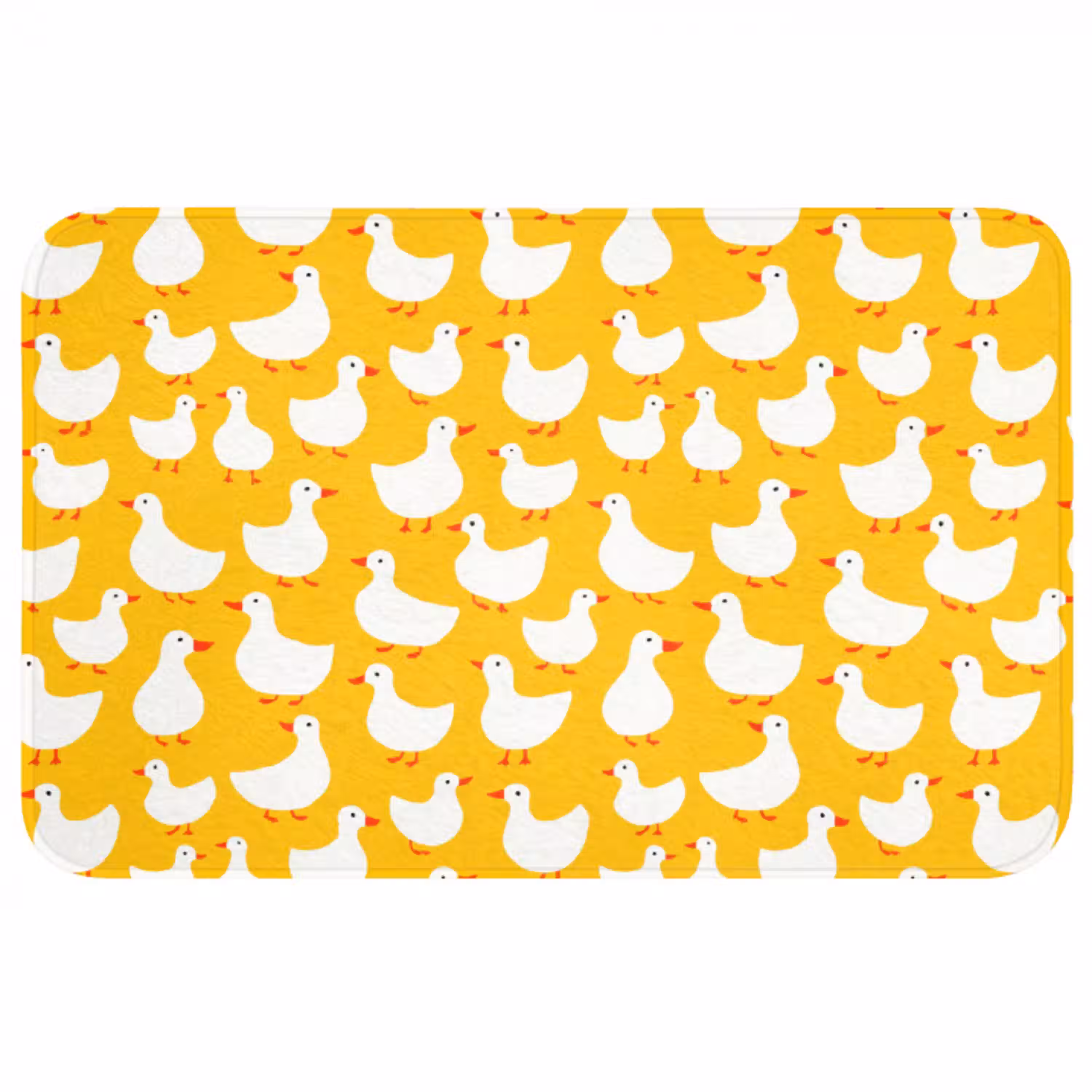 Eendjes - Patroon - Geel Badmat middel 997 -3d