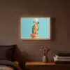 Papegaai - Koksmuts - Grappig - Vogel Light Box met batterij (Wandlamp) middel -sfeer4