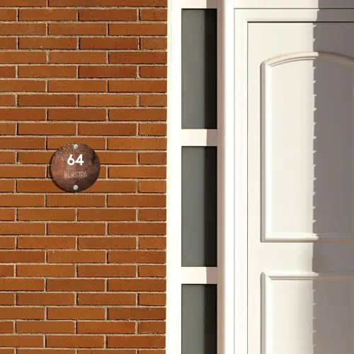 Verweerd metaal - Modern Naambord Rond klein -sfeer3-rond-XS