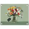 Bloemen - Vaas - Kaartje tuinposter los doek klein -3d