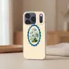 Lijst - Bloemen - Lichtblauw - Illustratie Telefoonhoesje iPhone 17 Pro klein -sfeer2
