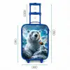 IJsbeer en pinguïn in besneeuwd berglandschap Kinderkoffer - Blauw klein -productfoto_formaten