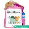 Dinos - Dieren - Sterren Kinderrugzak - Roze middel -inhoud_NL