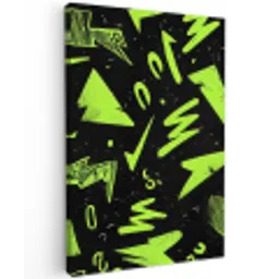 Gaming - Vormen - Pijlen - Abstract - Zwart Tuinposter op houten frame 2 cm dik middel -3d