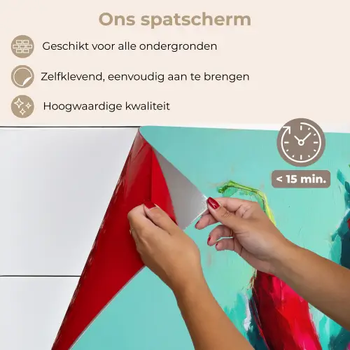 Chilipepers - Geverfd - Rood keuken achterwand spatscherm klein -spatscherm_NL