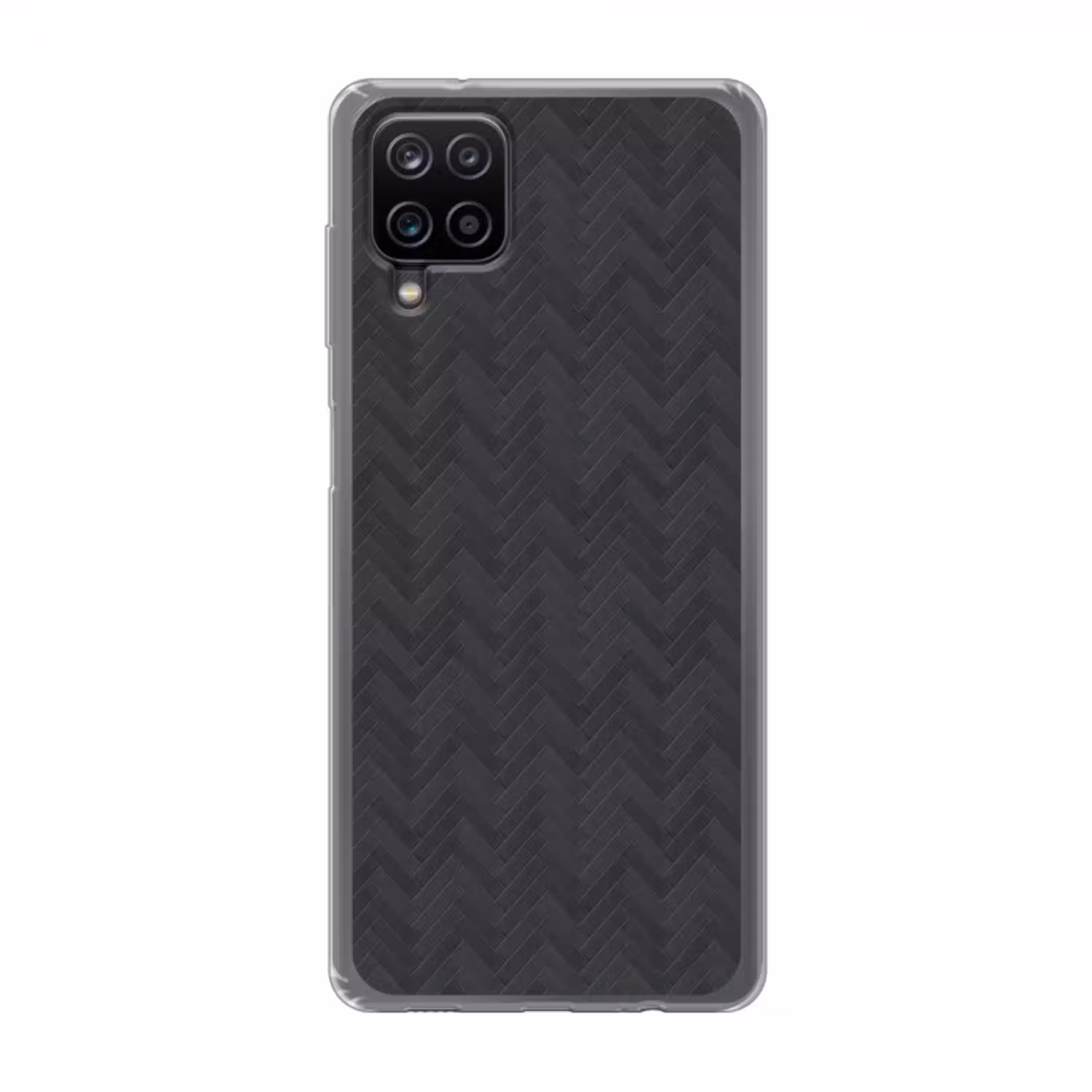 Visgraat - Wandtegel - Donkergrijs Telefoonhoesje Samsung Galaxy A12 klein 372 -3d