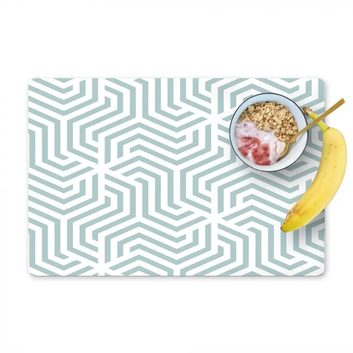 Patroon - Lijn - Design - Groen Placemat vinyl groot 368 -zzzproduct_Kitchenyeah-website