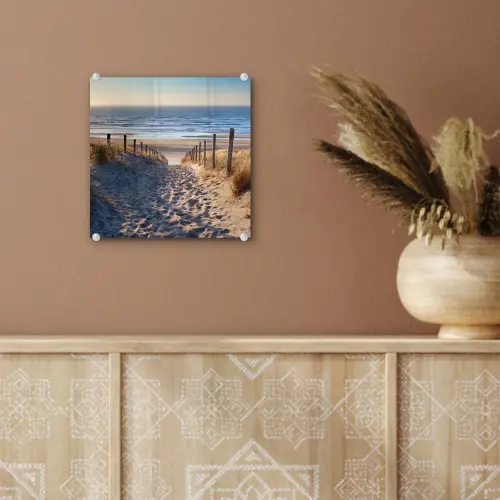 Strand - Zee - Nederland - Duinen - Zon plexiglas 5mm klein -sfeer5