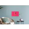 Schepijs - Roze - Hoorntje Muursticker klein -plant