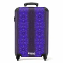Paars blauw slangenhuid met symmetrische schubstructuur NBS - Handbagage koffer - Volwassenen Unisex middel -productfoto_recht