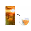 Zon - Strand - Duin - Horizon - Gras - Pad - Oranje fotobehang vinyl groot -3d
