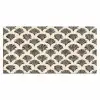 Waaiers - Botanisch - Zwart - Beige Muismat XXL klein 681 -3d_leeg