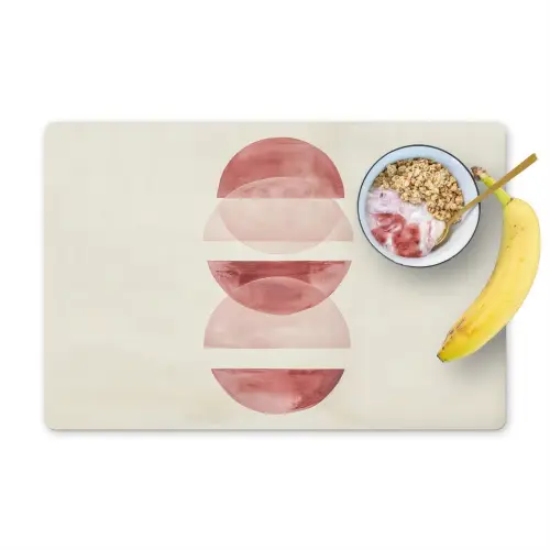 Minimalistisch - Cirkels - Roze Placemat vinyl groot -zzzproduct_Kitchenyeah-website