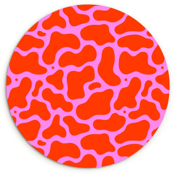 Vormen - Roze - Rood Wandcirkel plexiglas klein 852 -3d