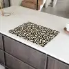 Abstract - Lijnen - Zwart Inductie beschermer vinyl 3mm klein 276 -sfeer8