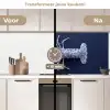 Kreeft - Porselein - Delfts - Blauw keuken achterwand 2 middel -voor-na2_NL