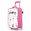 Flamingo feestje Kinderkoffer - Roze klein -productfoto_schuin