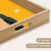 Kustlijn - Oranje lucht - Begroeiing Dienblad Rechthoek middel -USP_HandgreepFR